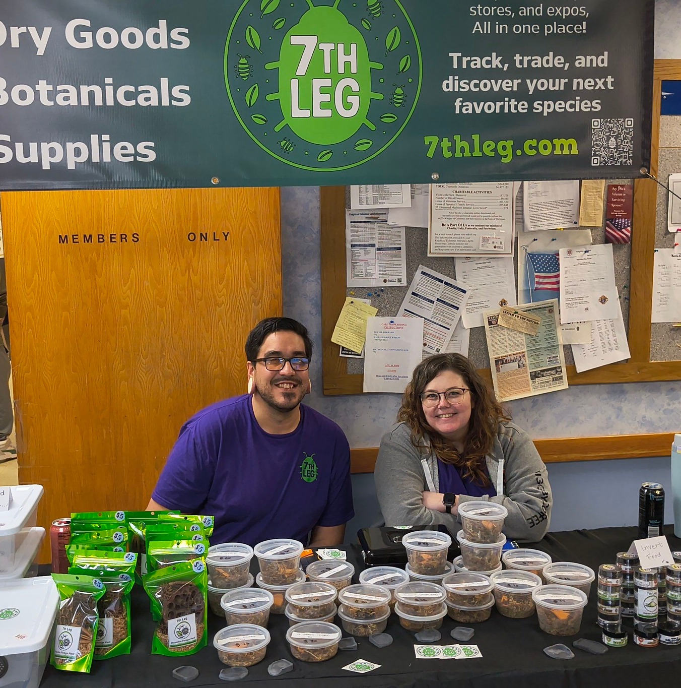 7th LEG expo booth — dry goods, botanicals, and supplies